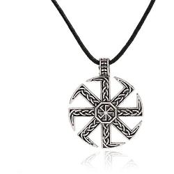 Myshape Slavic Kolovrat Pendant Amulet Slavic Sun Wheel Necklace Kolovrat Pagan Jewelry Gift