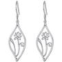 925 Sterling Silver Ear Hooks Lotus Flower Drop Dangle Earrings Jewelry Gifts for Women