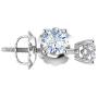 DIAFROST-1/2 Carat to 2 Carat 4-Prong Set Lab Grown Diamond Stud Earrings in 14K Gold - IGI Certified (VS2-SI1 Clarity)