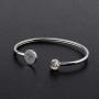 HOLLP Birthday Gift Zodiac Sign Cuff Bracelet with Clear Birthstone Zodiac Bracelets for Women Girls