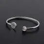 HOLLP Birthday Gift Zodiac Sign Cuff Bracelet with Clear Birthstone Zodiac Bracelets for Women Girls