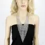 SP Sophia Collection Womens Dazzling V-Neck Waterfall Rhinestone Fringe Sweeper Necklace and Earring Set SP Sophia Collection Womens Dazzling V-Neck Waterfall Rhinestone Fringe Sweeper Necklace and Earring Set