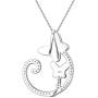 EleQueen Sterling Silver Butterfly Pendant Necklace Cubic Zirconia Butterfly Hypoallergenic Jewelry Gifts for Women Girls