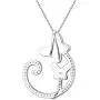 EleQueen Sterling Silver Butterfly Pendant Necklace Cubic Zirconia Butterfly Hypoallergenic Jewelry Gifts for Women Girls