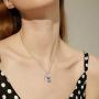 CHENGHONG Raccoon Necklace 925 Sterling Silver Cute Animal Necklace Heart Raccoon Pendant Necklace Raccoon Jewelry Gifts for Women Mom Daughter