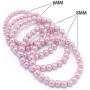 T-Doreen 5 Pcs Faux Pearl Bracelet Set for Women Beaded Stretch Strand Bracelets for Bridesmaid,Bridal,Party Jewelry