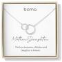 Boma Jewelry Sentiments Collection Mother & Daughter Sterling Silver Two Interlocking Circles Necklace, 18 Inches