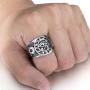 Men Stainless Steel Rings Egyptian Eye of Horus Cross of Life Ankh Hieroglyphics Text Symbol Vintage Jewelry