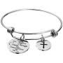 omodofo Bible Verse Bangle Bracelet Cross Charm Confirmation Bracelet Scripture Jewelry