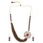 Efulgenz Fashion Chunky Multi Layered Faux Pearl Crystal Floral Statement Necklace Earrings Costume Jewelry Set (Color Options)