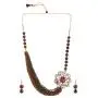 Efulgenz Fashion Chunky Multi Layered Faux Pearl Crystal Floral Statement Necklace Earrings Costume Jewelry Set (Color Options)