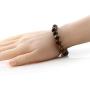 Gem Stone King 10mm Tiger Eye Brown Color Cross Cut Bead Necklace Bracelet and Earrings Set