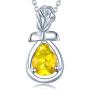 Agvana Birthstone Necklaces for Women Sterling Silver Genuine or Created Birthstone Rose Flower Pendant Necklace Mothers Day Gifts for Mom Fine Jewelry Anniversary Birthday Gifts for Girls Wife Her