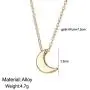 Jeweky Dainty Moon Choker Necklace Gold Simple Pendant Crescent Necklaces Chain Jewelry for Women and Girls
