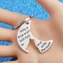 WUSUANED Howling Wolf On The Moon Keychain Only A True Wolf Will Fall in Love with The Moon Wolf Jewelry Gift for Women