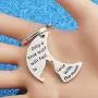 WUSUANED Howling Wolf On The Moon Keychain Only A True Wolf Will Fall in Love with The Moon Wolf Jewelry Gift for Women WUSUANED Howling Wolf On The Moon Keychain Only A True Wolf Will Fall in Love with The Moon Wolf Jewelry Gift for Women