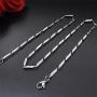 Colourful clouds Stainless Steel Chain Necklace 3mm Seeds Neck Chains for Men Women Jewelry