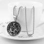 AsAlways Saint Joseph Necklace Stainless Steel Catholic Patron Saints Medal Jewelry, Traveler Medallion Blessings Gift