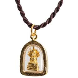 Weekday Birthday Buddha Golden Thai Amulet Pendant