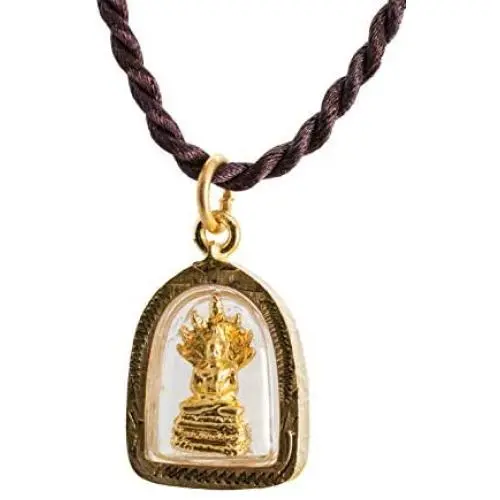 Weekday Birthday Buddha Golden Thai Amulet Pendant