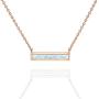 PAVOI 14K Gold Plated Thin Bar Green/White Created Opal Necklace Pendant 16-18''