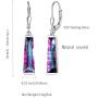 Mystic Topaz Dangle Earrings Women 925 Sterling Silver Mystic Rainbow Drop Earring Dangling Jewelry