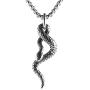 HZMAN Gothic Jewelry Mens Stainless Steel Animal Snake Pendant Chain Necklace