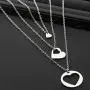 ENSIANTH Generations Necklace Set Heart Cutout Necklace for Grandmother Mother Daughter
