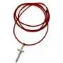 SymbolicDesign Silver Cross Necklace with red Strike for Good Luck and Protection SymbolicDesign Silver Cross Necklace with red Strike for Good Luck and Protection