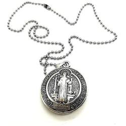 St Benedict Medal Necklace San Benito Men Women Catholic Saint Protection Jewelry Gift Medjugorje