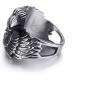 Elfasio Viking Crow Ring Nordic Men Stainless Steel Vintage Rings US Size 8-13