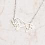 La Menagerie Lion Silver Origami Jewelry & Silver Geometric Necklace – 925 Sterling Plated Silver Necklace & Lion Necklaces for Women – Lion Necklace for Girls & Origami Necklace