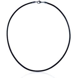 Moneta Jewelry 3mm Black Genuine Leather Necklace, Stainless Steel Clasp, 16-30” Cord, Made in USA