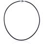 Moneta Jewelry 3mm Black Genuine Leather Necklace, Stainless Steel Clasp, 16-30” Cord, Made in USA