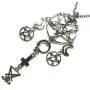 Dark Arts Pendant Necklace Black Magic Symbols Baphomet Lucifer Serpent Pentagram Devil Sigil Talisman Amulet Wiccan Witch