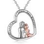 POPLYKE Sterling Silver Grandma/Sister/Mother Necklace Jewelry Gifts for Mom Grandma Sister