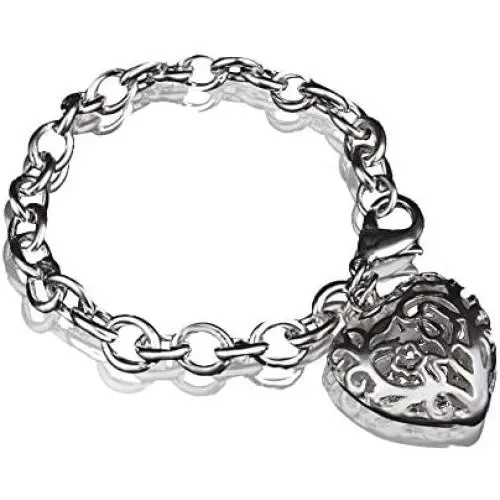 DVE Fashion Chain Bracelet, Hollow Out Heart Pendant Silver Plated Chain Bracelets for Women, Nickel-Free, Hypoallergenic DVE Fashion Chain Bracelet, Hollow Out Heart Pendant Silver Plated Chain Bracelets for Women, Nickel-Free, Hypoallergenic