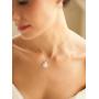 Mariell Pear-Shaped Solitaire Necklace Pendant for Brides - Vintage Wedding Bridal Jewelry