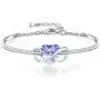 GEORGE · SMITH Infinity Love Heart Bangle Bracelet for Women Silver-Tone Adjustable Birthstone Bracelets with Austria Crystals, Women Girls Valentines Day Gifts with Elegant Jewelry Box GEORGE · SMITH Infinity Love Heart Bangle Bracelet for Women Silver-Tone Adjustable Birthstone Bracelets with Austria Crystals, Women Girls Valentines Day Gifts with Elegant Jewelry Box