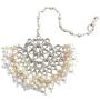 The Tikka Shop - Traditional Indian Maang Tikka - Statement Bollywood Hair Jewelry for Wedding Party Bridal & Bridesmaid - Goldtone headpiece for Women