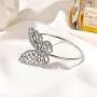 Sparkly Crystal Butterfly Bracelet Dainty Hollow Rhinestone Bangle Wedding Bridal Bridesmaid Bracelet Jewelry for Women and Girls Sparkly Crystal Butterfly Bracelet Dainty Hollow Rhinestone Bangle Wedding Bridal Bridesmaid Bracelet Jewelry for Women and Girls