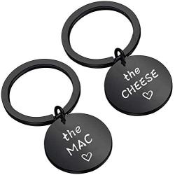 SEIRAA The Mac The Cheese Keychain Food Jewelry Couple Gift Macaroni And Cheese Jewelry Best Friend Gift