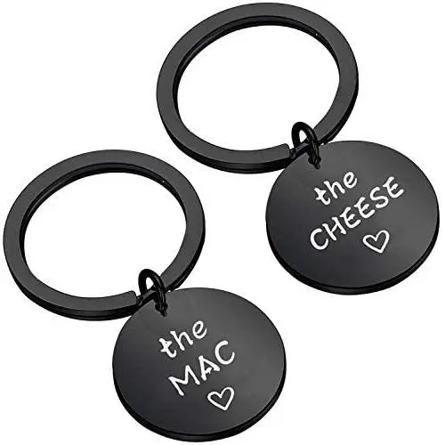 SEIRAA The Mac The Cheese Keychain Food Jewelry Couple Gift Macaroni And Cheese Jewelry Best Friend Gift