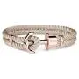 PAUL HEWITT Anchor Bracelet Women PHREP - Sailcloth Bracelet for Women, Nylon Bracelet for Women (Hazelnut) with Anchor Jewelry Made of IP Stainless Steel (Rose Gold), Beautiful Jewelry for Women