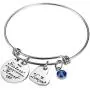 Haoze Not Sisters by Blood But Sisters by Heart Bracelet Bracelets 12 Months Color Birthstone and Elegant Butterfly Heart Pendant Bracelet Sister jewelry