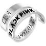 G-Ahora Kpop Blackpink Finger Ring Blackpink Group Gifts Member Name and Birtday Engraved Ring for Blackpink Lover Blackpink Fans