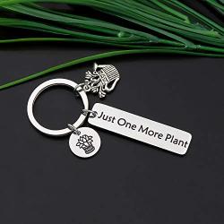 CYTING Plant Lover Gift Just One More Plant Keychain Gardening Jewelry Houseplant Appreciation Day Crazy Plant Lady Gift for Florist Farmer