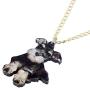 DOWAY Acrylic Charm Cute Mini Schnauzer Necklace Dog Pendant Fashion Pet Jewelry for Women Girls Decoration Party Gifts