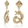 Rambling Rose Fashion Snake Drop Earrings for Women Men Gold Color Crystal Alloy Statement Exaggerated Earrings Animal Jewelry