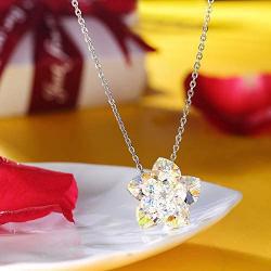COLE.LOVE Lotus Flower Heart Pendant Necklace with Healing Stone Crystal Jewelry Handmade Jewelry for Women,Girls, Wife